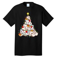 Baseball Christmas Tree Holiday PJs for Players & Coaches Tall T-Shirt