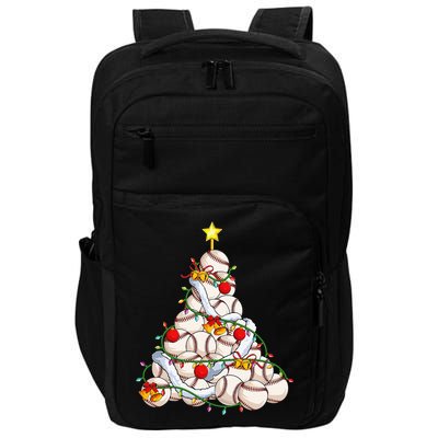 Baseball Christmas Tree Holiday PJs for Players & Coaches Impact Tech Backpack