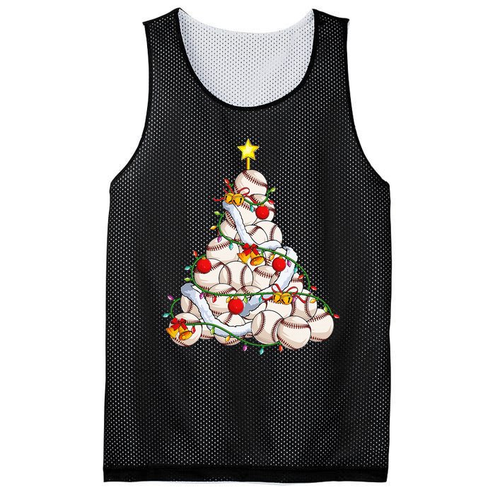 Baseball Christmas Tree Holiday PJs for Players & Coaches Mesh Reversible Basketball Jersey Tank