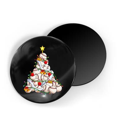 Baseball Christmas Tree Holiday PJs for Players & Coaches Magnet