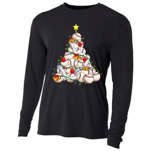 Baseball Christmas Tree Holiday PJs for Players & Coaches Cooling Performance Long Sleeve Crew