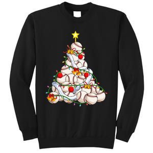 Baseball Christmas Tree Holiday PJs for Players & Coaches Tall Sweatshirt