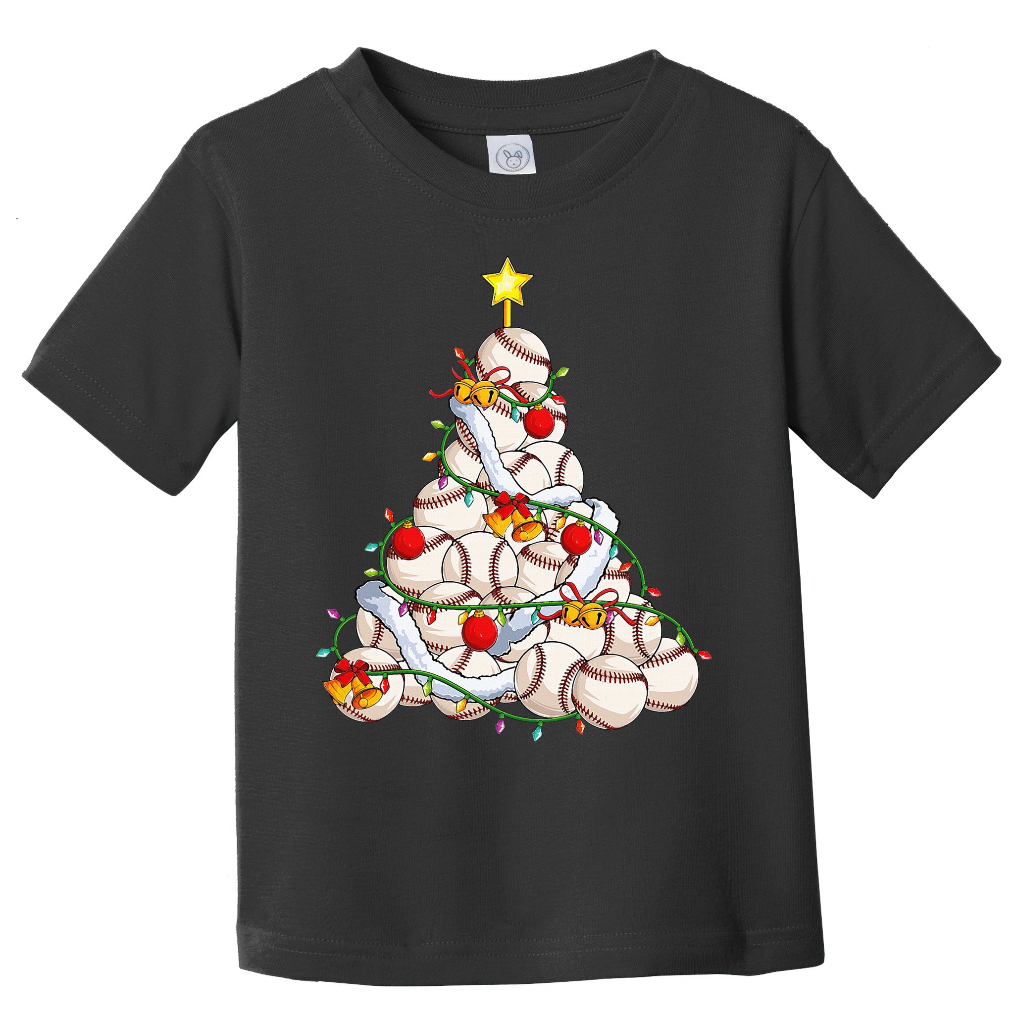 Baseball Christmas Tree Holiday PJs for Players & Coaches Toddler T-Shirt
