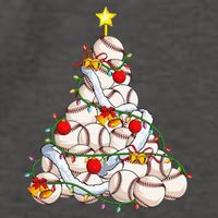 Baseball Christmas Tree Holiday PJs for Players & Coaches Vector Backpack