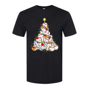 Baseball Christmas Tree Holiday PJs for Players & Coaches Softstyle CVC T-Shirt