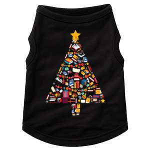 Books Christmas Tree Reading Club Librarian Library Xmas Doggie Tank