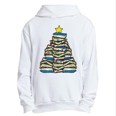 Books Christmas Tree Reading Xmas Teacher Librarian Urban Pullover Hoodie