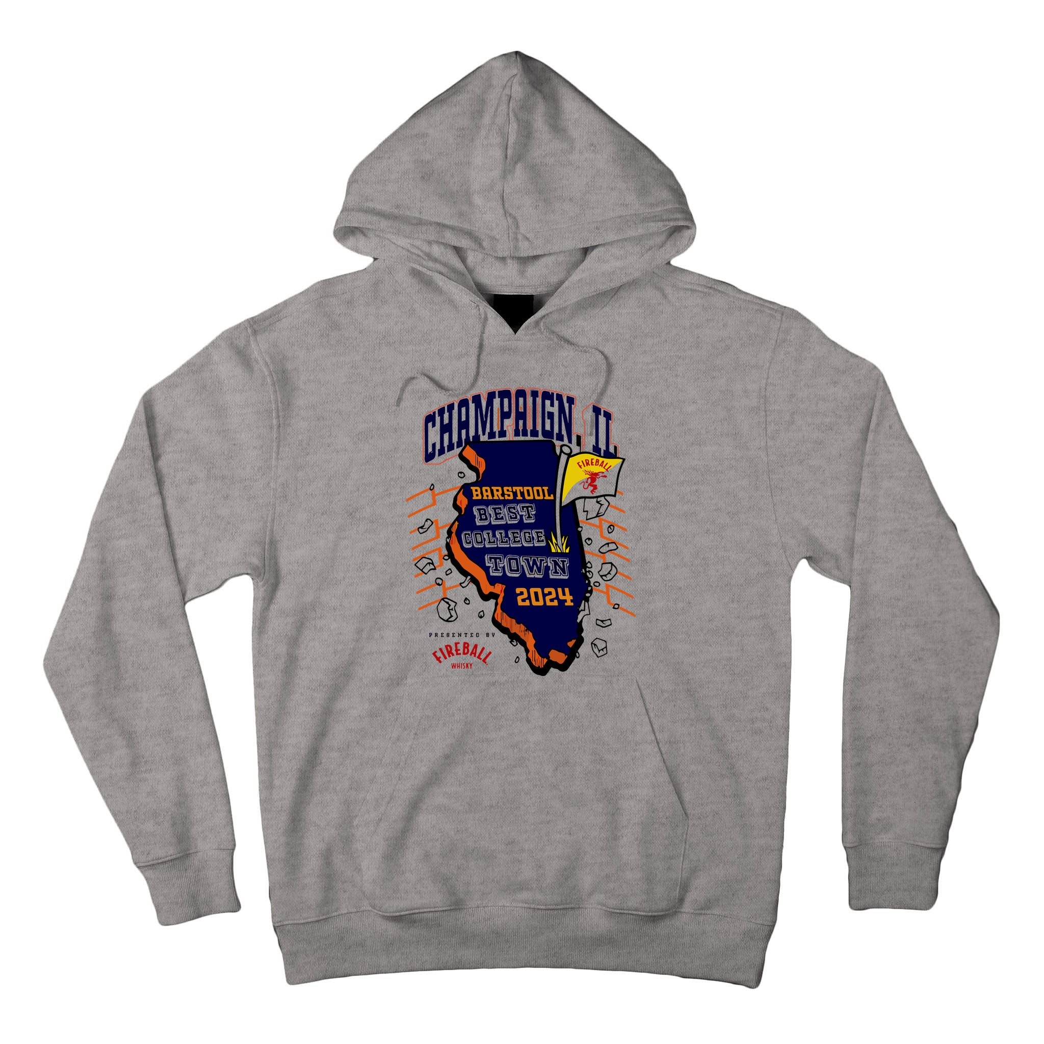 Best College Town Champaign Tall Hoodie