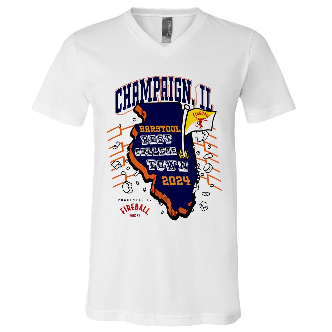 Best College Town Champaign V-Neck T-Shirt