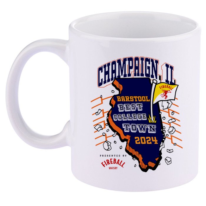 Best College Town Champaign 11oz C Handle Ceramic Mug
