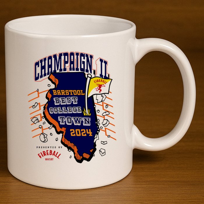 Best College Town Champaign 11oz C Handle Ceramic Mug