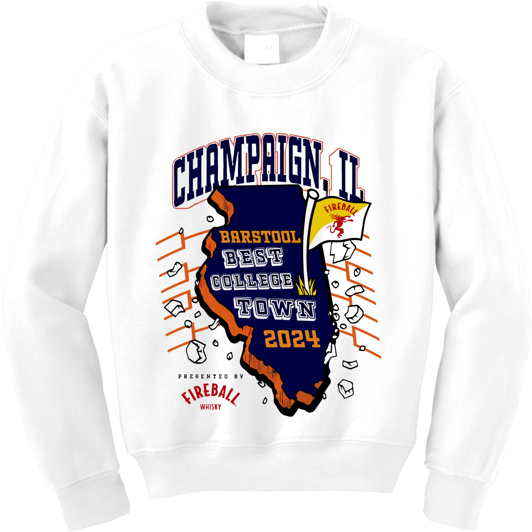Best College Town Champaign Kids Sweatshirt