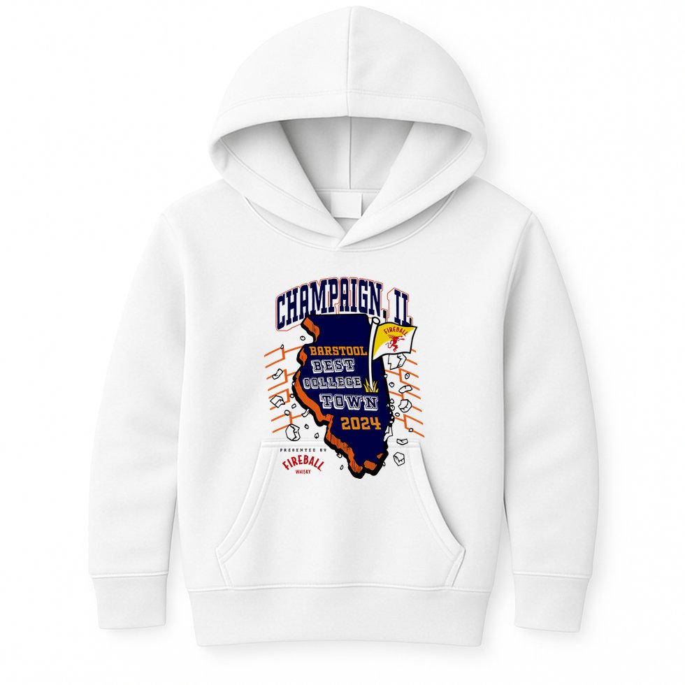Best College Town Champaign Kids Hoodie