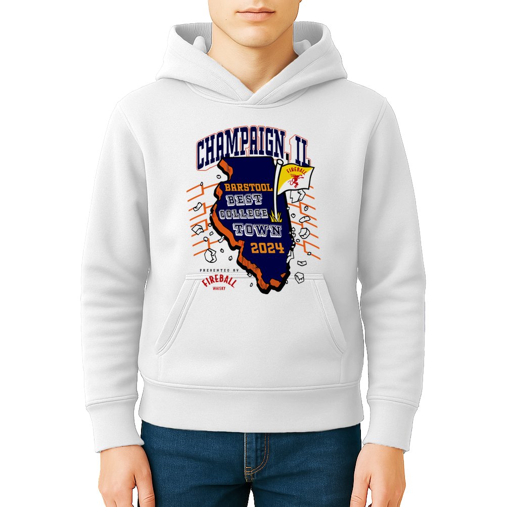 Best College Town Champaign Kids Hoodie