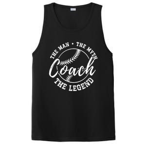 Baseball Coach The The Myth The Legend Teacher Husband Cute Gift PosiCharge Competitor Tank