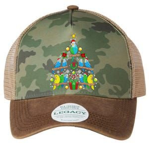 Budgie Christmas Tree Bird Christmas Present Gift Legacy Tie Dye Trucker Hat