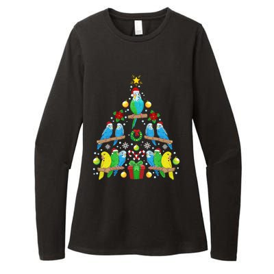 Budgie Christmas Tree Bird Christmas Present Gift Womens CVC Long Sleeve Shirt