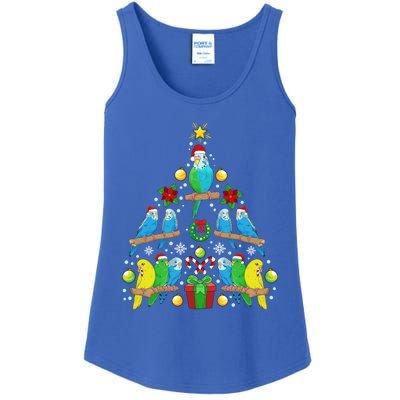 Budgie Christmas Tree Bird Christmas Present Gift Ladies Essential Tank