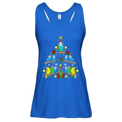 Budgie Christmas Tree Bird Christmas Present Gift Ladies Essential Flowy Tank