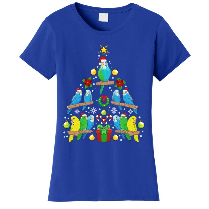 Budgie Christmas Tree Bird Christmas Present Gift Women's T-Shirt