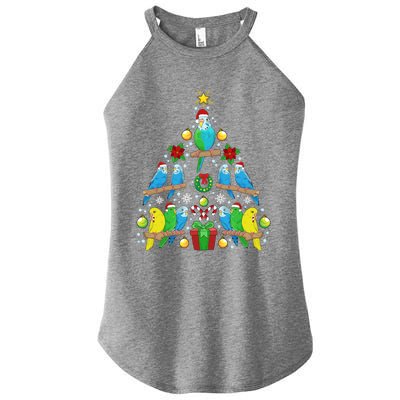 Budgie Christmas Tree Bird Christmas Present Gift Women's Perfect Tri Rocker Tank