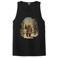 Bigfoot Christmas Tree Lights Tarot Xmas Sasquatch PosiCharge Competitor Tank