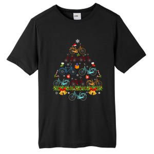 Bicycle Christmas Tree Santa Hat Lights Sweater Xmas Long Sleeve Tall Fusion ChromaSoft Performance T-Shirt