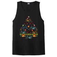 Bicycle Christmas Tree Santa Hat Lights Sweater Xmas Long Sleeve PosiCharge Competitor Tank