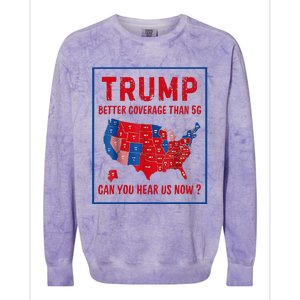 Better Coverage Than 5g Can You Hear Us Now Usa Map Colorblast Crewneck Sweatshirt