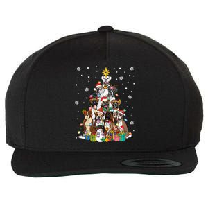 Boxers Christmas Tree Santa Boxers Mom Dog Lover Christmas Gift Wool Snapback Cap