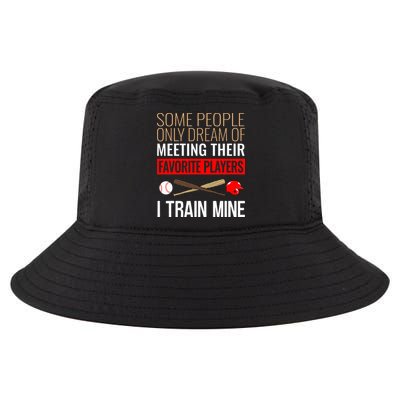 Baseball Coach Trainer Bat And Ball Sports Lover Quote Cool Comfort Performance Bucket Hat