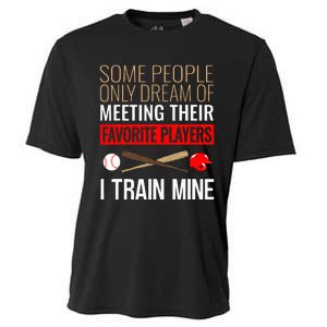 Baseball Coach Trainer Bat And Ball Sports Lover Quote Cooling Performance Crew T-Shirt