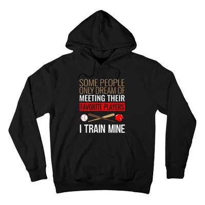 Baseball Coach Trainer Bat And Ball Sports Lover Quote Hoodie