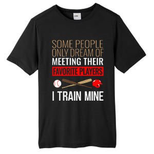 Baseball Coach Trainer Bat And Ball Sports Lover Quote Tall Fusion ChromaSoft Performance T-Shirt