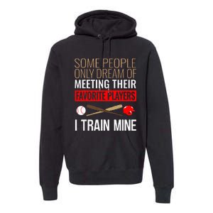 Baseball Coach Trainer Bat And Ball Sports Lover Quote Premium Hoodie