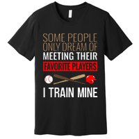 Baseball Coach Trainer Bat And Ball Sports Lover Quote Premium T-Shirt