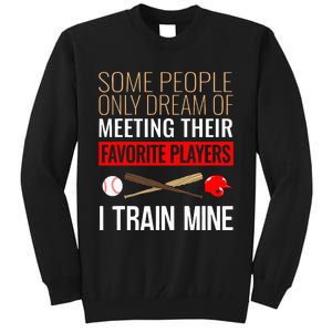 Baseball Coach Trainer Bat And Ball Sports Lover Quote Tall Sweatshirt