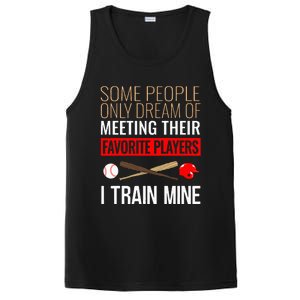 Baseball Coach Trainer Bat And Ball Sports Lover Quote PosiCharge Competitor Tank