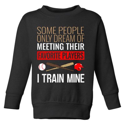 Baseball Coach Trainer Bat And Ball Sports Lover Quote Toddler Sweatshirt