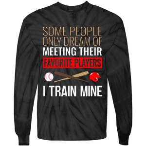 Baseball Coach Trainer Bat And Ball Sports Lover Quote Tie-Dye Long Sleeve Shirt