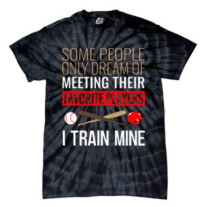 Baseball Coach Trainer Bat And Ball Sports Lover Quote Tie-Dye T-Shirt