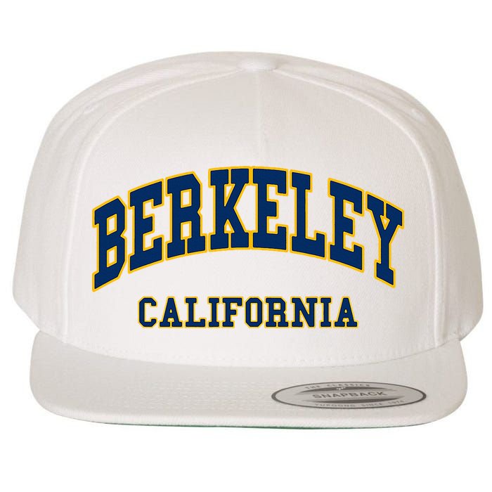 Berkeley California Throwback Design Classic Wool Snapback Cap