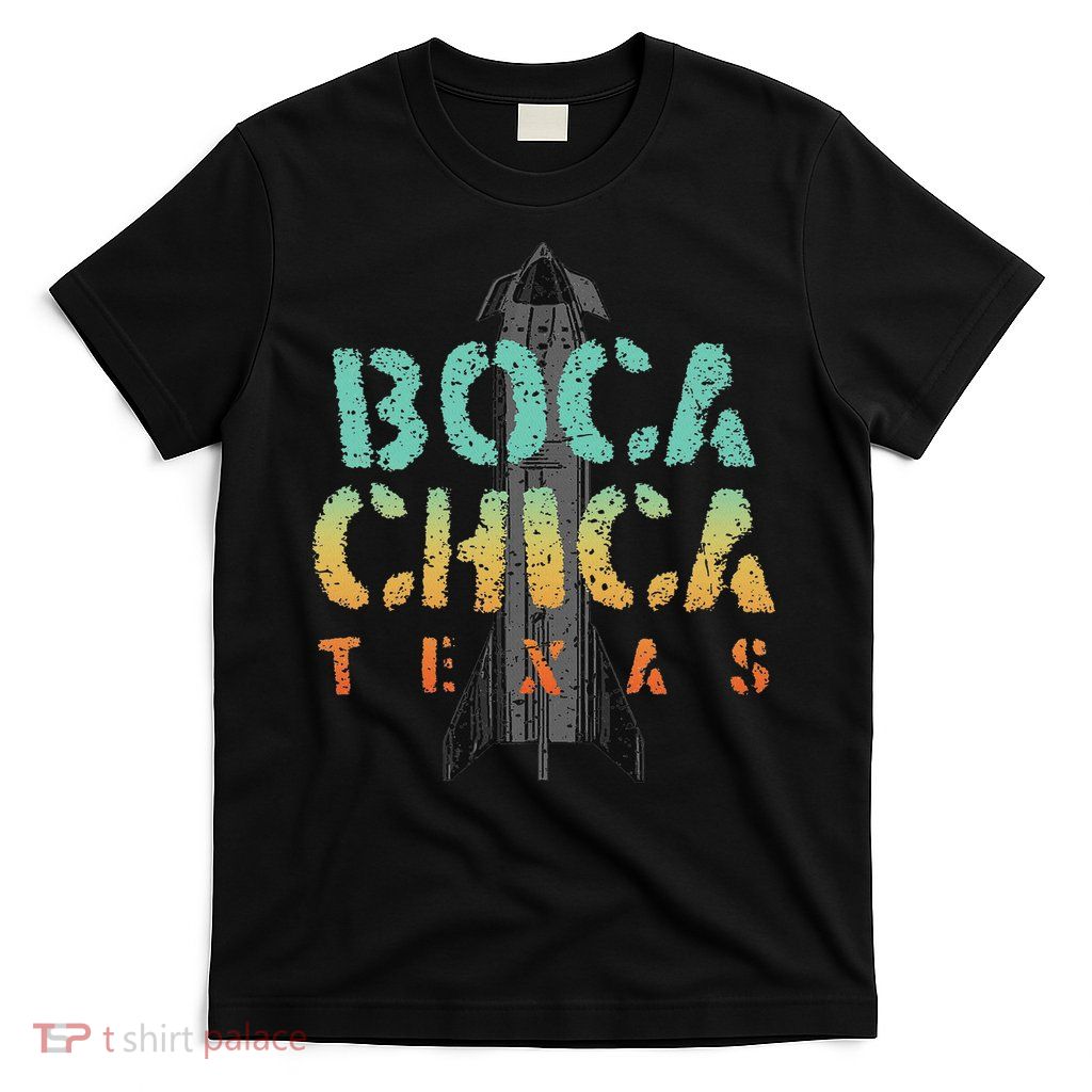 Boca Chica Texas Starship Cool Retro T-Shirt