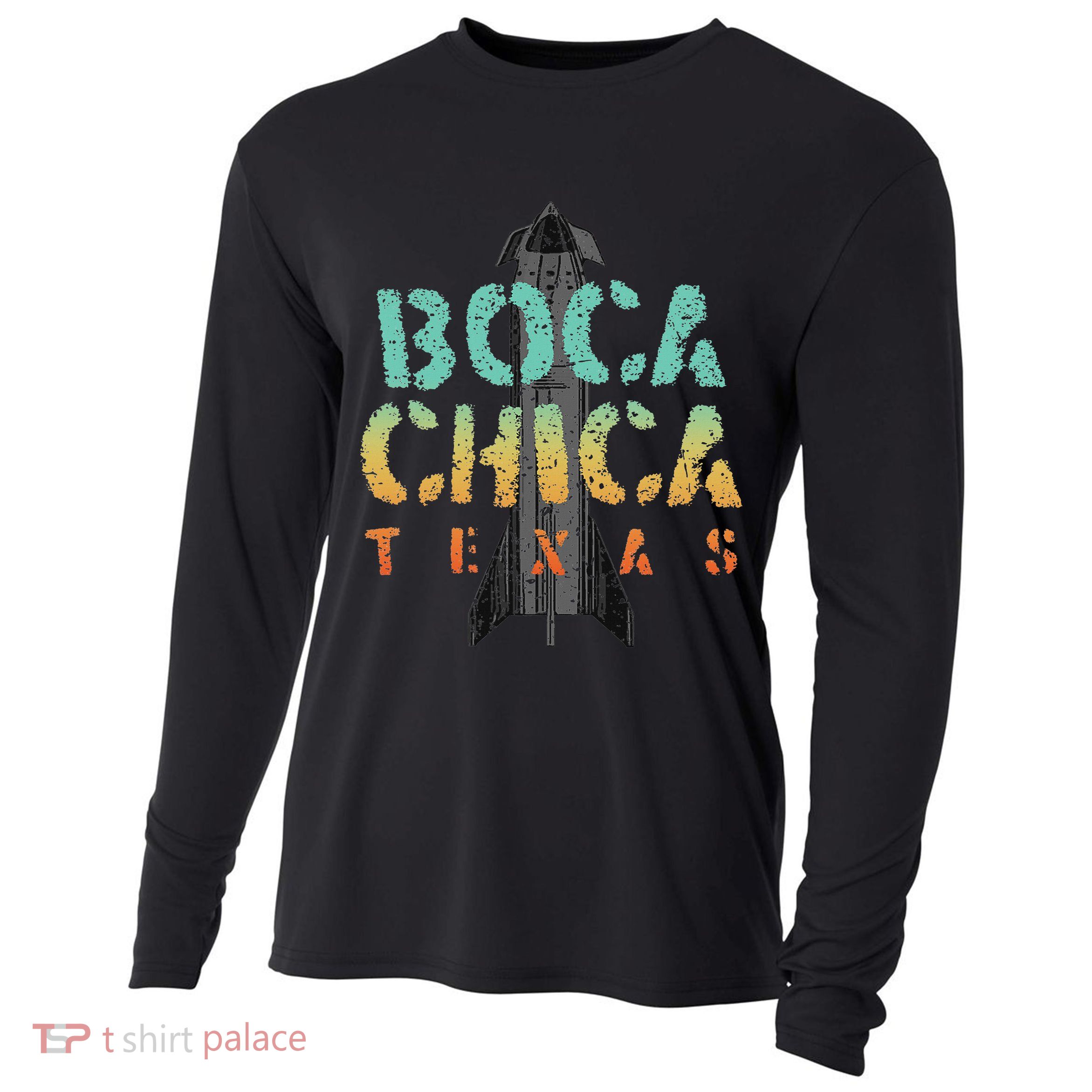 Boca Chica Texas Starship Cool Retro Cooling Performance Long Sleeve Crew