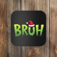 Bruh Christmas Teens Funny Christmas Humor Meme Coaster