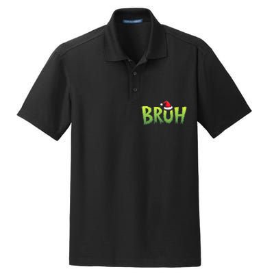 Bruh Christmas Teens Funny Christmas Humor Meme Dry Zone Grid Polo