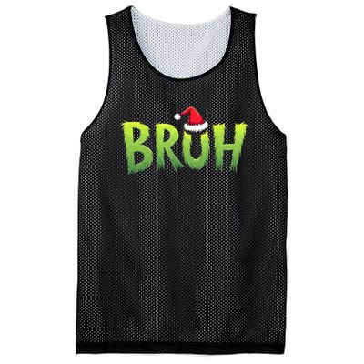 Bruh Christmas Teens Funny Christmas Humor Meme Mesh Reversible Basketball Jersey Tank