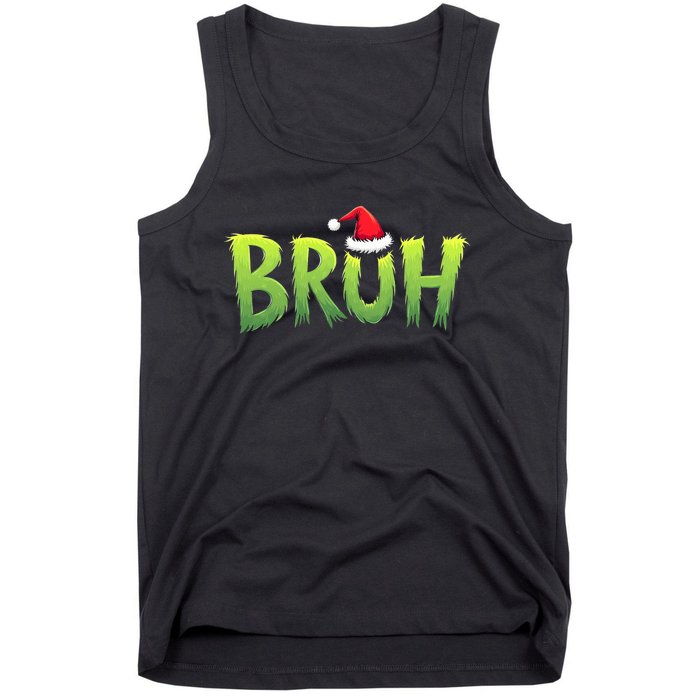 Bruh Christmas Teens Funny Christmas Humor Meme Tank Top