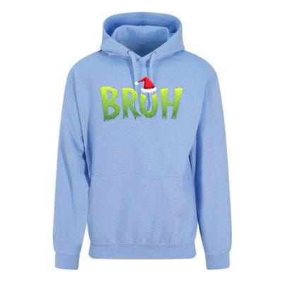 Bruh Christmas Teens Funny Christmas Humor Meme Unisex Surf Hoodie