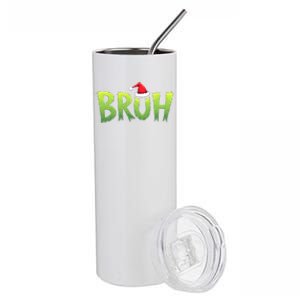 Bruh Christmas Teens Funny Christmas Humor Meme Stainless Steel Tumbler